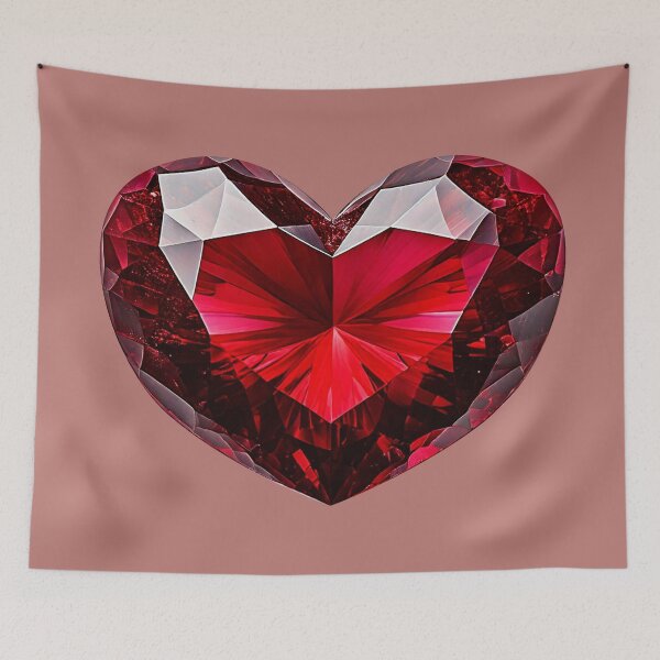 Item preview, January Birthstone - Garnet Heart Poster designed and sold by fatchairprint.