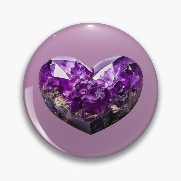 Item preview, February Birthstone - Amethyst Heart Poster designed and sold by fatchairprint.