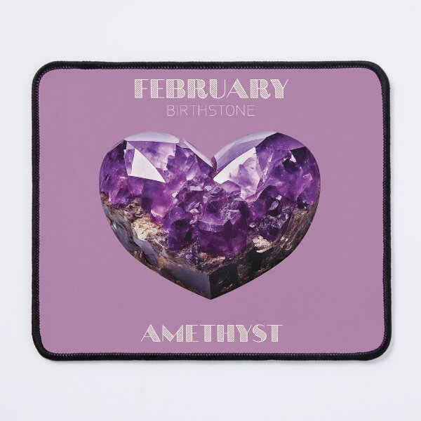 Item preview, February Birthstone - Amethyst Heart Poster designed and sold by fatchairprint.