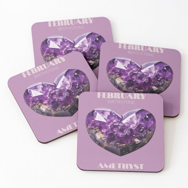 Item preview, February Birthstone - Amethyst Heart Poster designed and sold by fatchairprint.