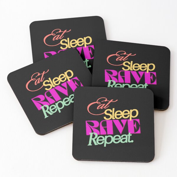 Item preview, Eat Sleep Rave Repeat | Colorful Party Festival Design designed and sold by DailyVibesMerch.