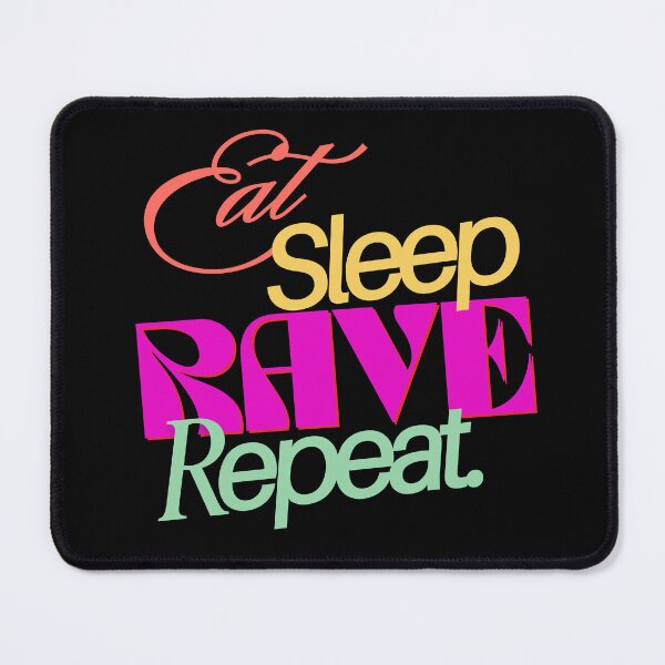 Item preview, Eat Sleep Rave Repeat | Colorful Party Festival Design designed and sold by DailyVibesMerch.