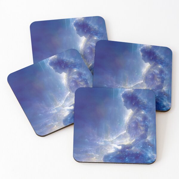 Item preview, Lord Shiva Meditating - Ethereal Cosmic Blue Spiritual Art designed and sold by All Souls Dream.