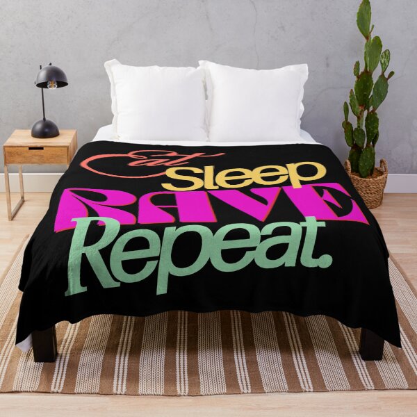 Item preview, Eat Sleep Rave Repeat | Colorful Party Festival Design designed and sold by DailyVibesMerch.
