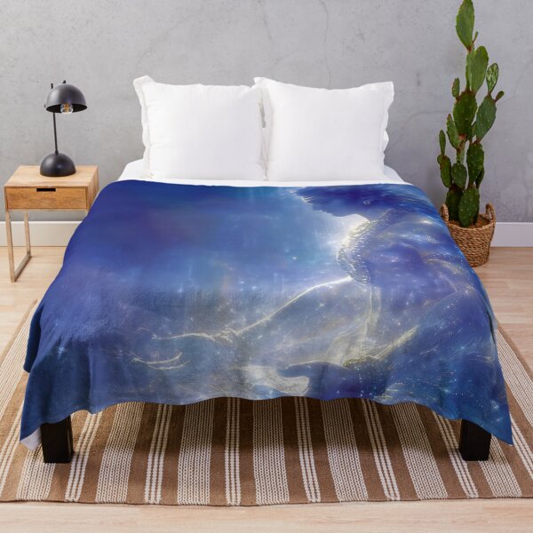 Item preview, Lord Shiva Meditating - Ethereal Cosmic Blue Spiritual Art designed and sold by All Souls Dream.
