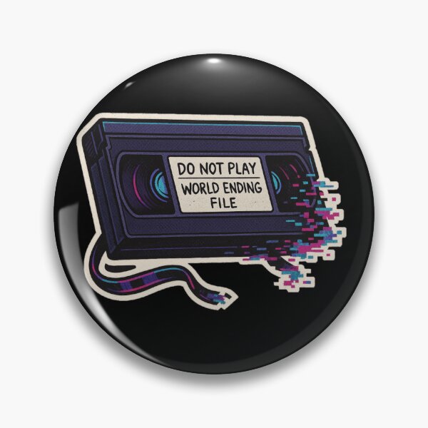 Item preview, Retro VHS Horror Sticker – Do Not Play World Ending File Glitch Art designed and sold by JacobKAurumhead.