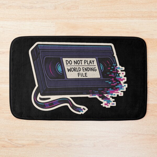 Item preview, Retro VHS Horror Sticker – Do Not Play World Ending File Glitch Art designed and sold by JacobKAurumhead.