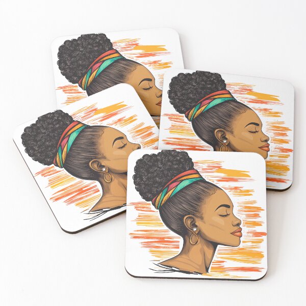 Item preview, Elegant Woman with Colorful Headwrap – Afrocentric Art Portrait designed and sold by DesignArtist.ia.