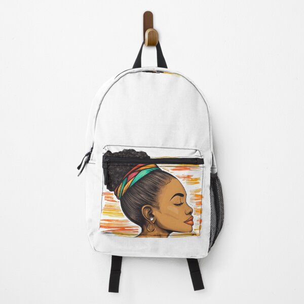 Item preview, Elegant Woman with Colorful Headwrap – Afrocentric Art Portrait designed and sold by DesignArtist.ia.