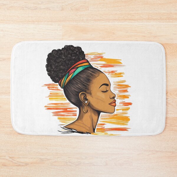 Item preview, Elegant Woman with Colorful Headwrap – Afrocentric Art Portrait designed and sold by DesignArtist.ia.