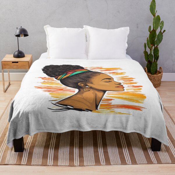 Item preview, Elegant Woman with Colorful Headwrap – Afrocentric Art Portrait designed and sold by DesignArtist.ia.