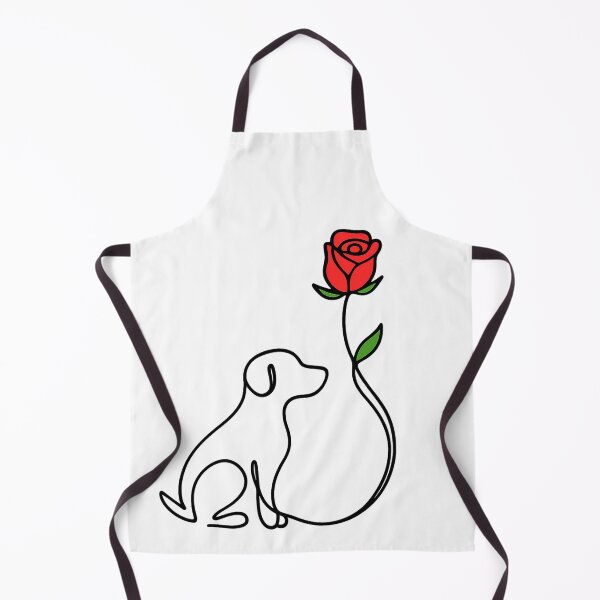 Item preview, One Line Dog and Rose Drawing designed and sold by Pet Lovers Market.