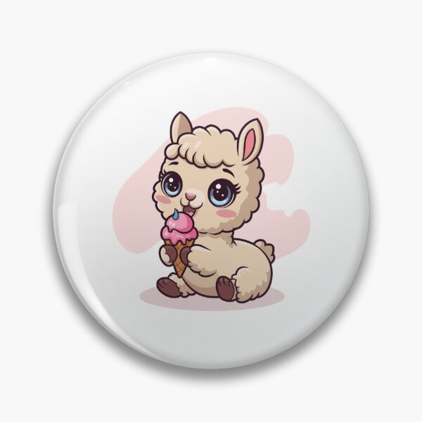 Item preview, lama eating ice cream designed and sold by Eternalski.