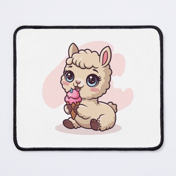 Item preview, lama eating ice cream designed and sold by Eternalski.