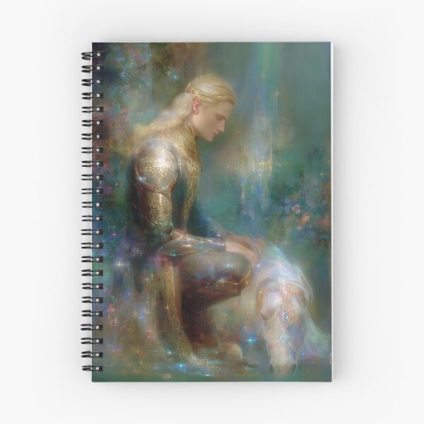 Item preview, Nuada Airgetlám Celtic King Portrait - Golden Armor Fantasy Art designed and sold by All Souls Dream.