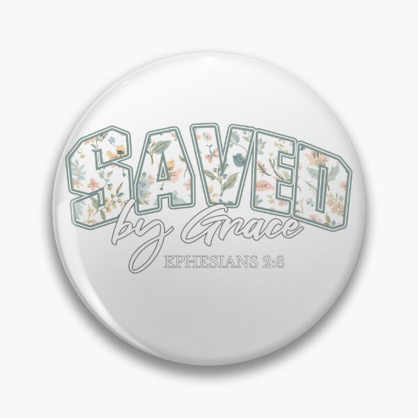 Item preview, Saved by Grace – Pastel Floral Christian Design (Ephesians 2:8) designed and sold by Illustrated Faith.