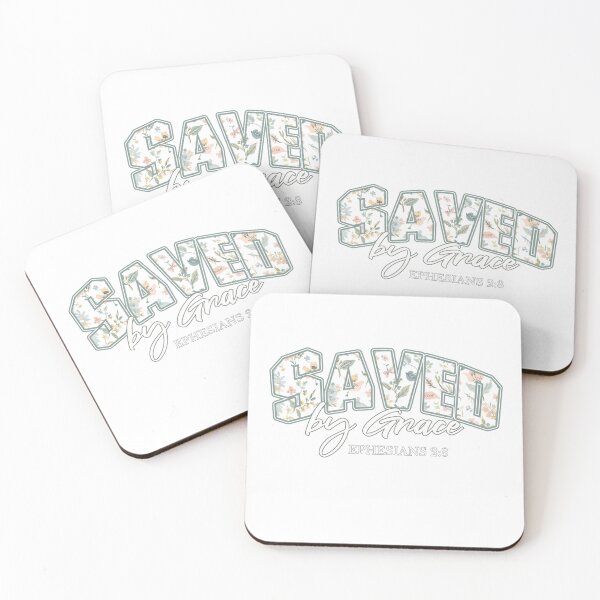 Item preview, Saved by Grace – Pastel Floral Christian Design (Ephesians 2:8) designed and sold by Illustrated Faith.