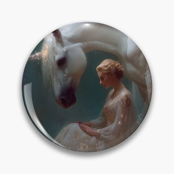 Item preview, Ethereal Queen and Sparkling Unicorn - Celestial Fantasy Art designed and sold by All Souls Dream.