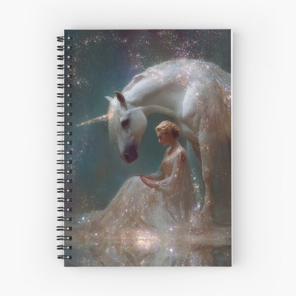Item preview, Ethereal Queen and Sparkling Unicorn - Celestial Fantasy Art designed and sold by All Souls Dream.