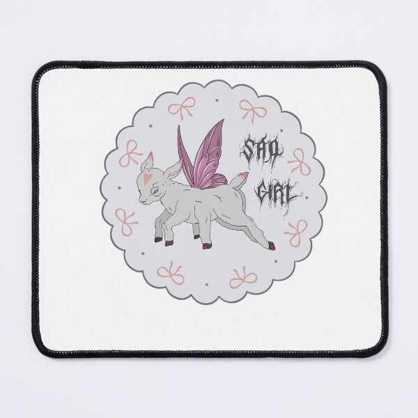 Item preview, Sad Girl Lamb – Winged Lamb with Ribbons Aesthetic Angelcore Art designed and sold by kuromikittenx.
