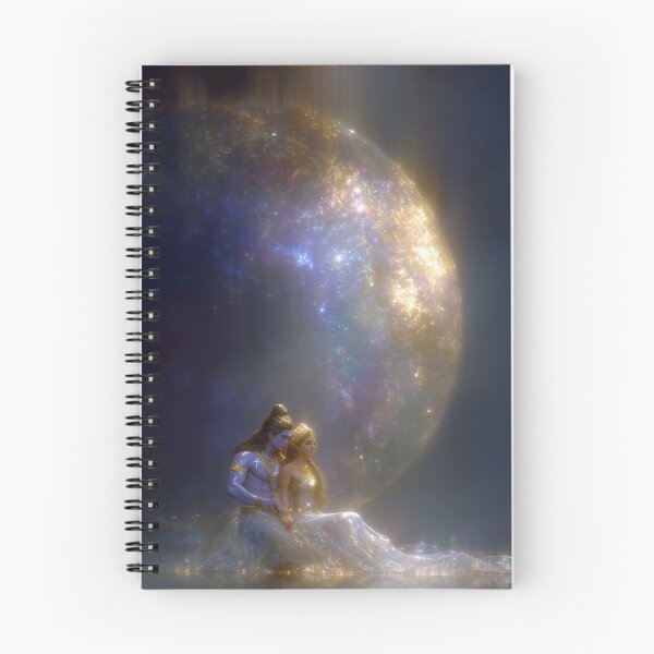 Item preview, Cosmic Embrace of Shiva and Parvati - Hindu Devotional Art designed and sold by All Souls Dream.