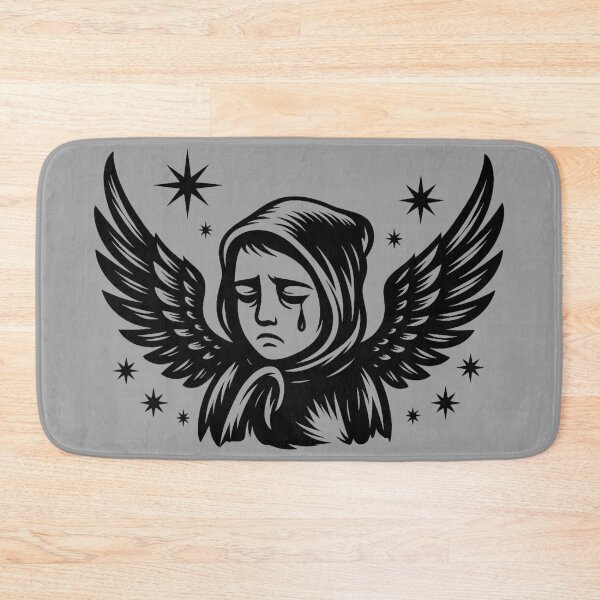 Item preview, Divine Wings – Minimalist Black and White Fantasy Art designed and sold by SoftStyleStudio ⭐⭐⭐.