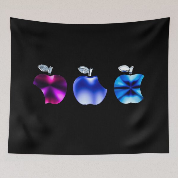 Item preview, Metallic Gradient Fruit Trio – Neon Blue & Magenta designed and sold by asudesign.