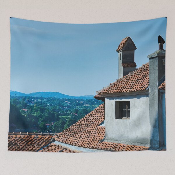 Item preview, Rooftops of Bran Castle in Transylvania, Romania designed and sold by RastislavS.