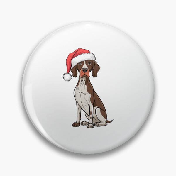 Item preview, German Shorthaired Pointer in Santa Hat  Christmas designed and sold by SOUFIANE1991.
