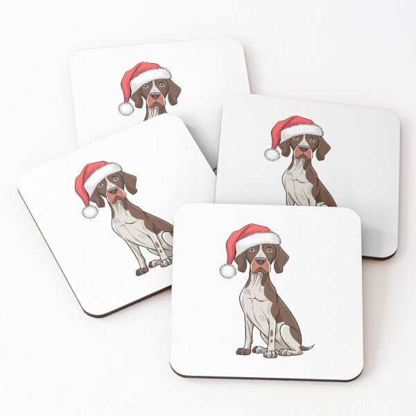 Item preview, German Shorthaired Pointer in Santa Hat  Christmas designed and sold by SOUFIANE1991.