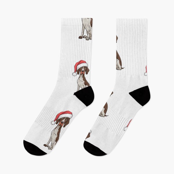 Item preview, German Shorthaired Pointer in Santa Hat  Christmas designed and sold by SOUFIANE1991.