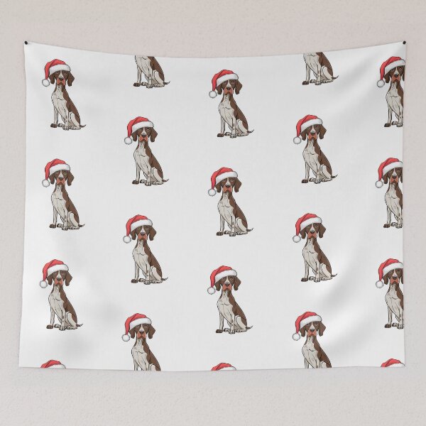 Item preview, German Shorthaired Pointer in Santa Hat  Christmas designed and sold by SOUFIANE1991.