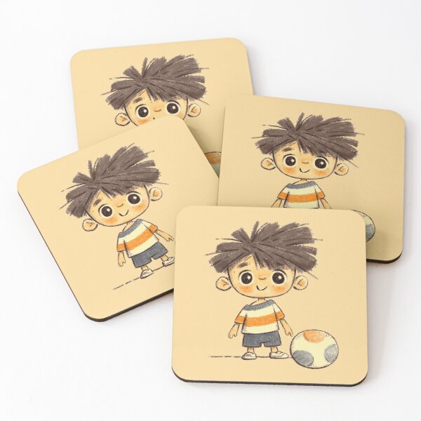 Item preview, Boy playing football designed and sold by MonaLisaStore.