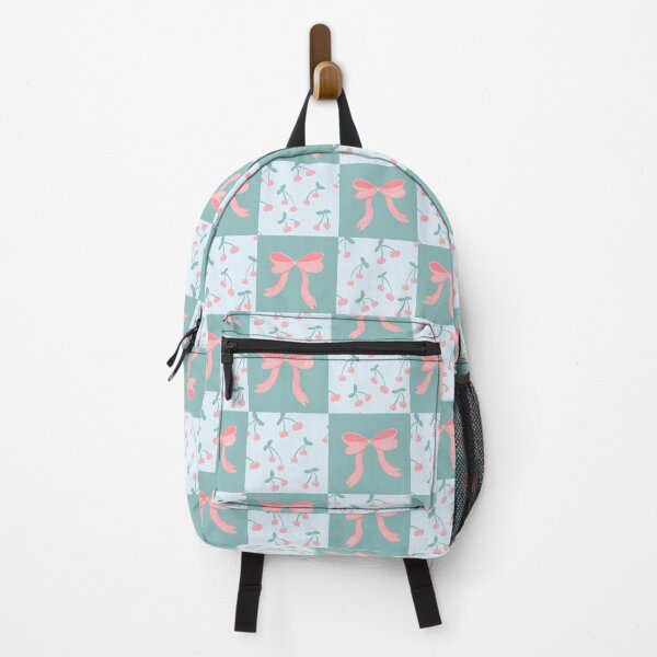 Item preview, Tiled Coquette with Ribbons & Cherries | Romantic Girly Aesthetic designed and sold by JVCreative.