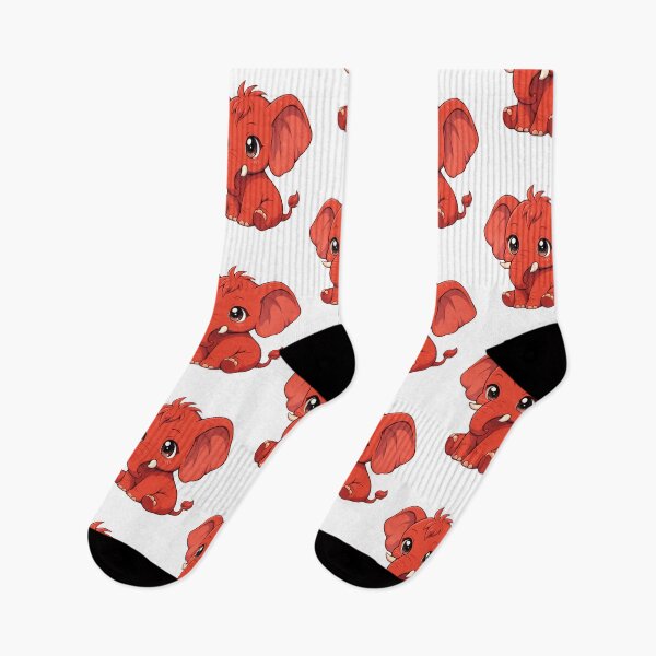 Item preview, Cute Red Baby Elephant Sitting With Sparkling Eyes designed and sold by kylmllr101684.