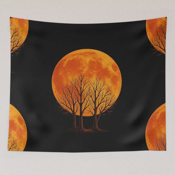 Item preview, Harvest Moon – Trees in the Lunar Glow designed and sold by Painted Moon by Luna Bee™.