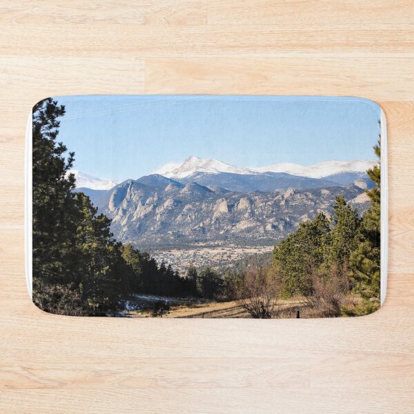 Item preview, Estes Park mountains peaking through the trees designed and sold by kenedyraemedia.