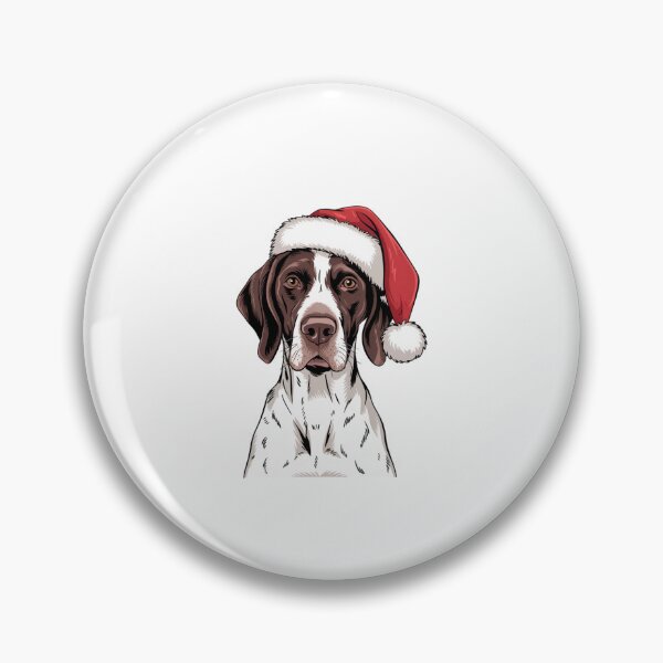 Item preview, German Shorthaired Pointer in Santa Hat  Christmas designed and sold by SOUFIANE1991.
