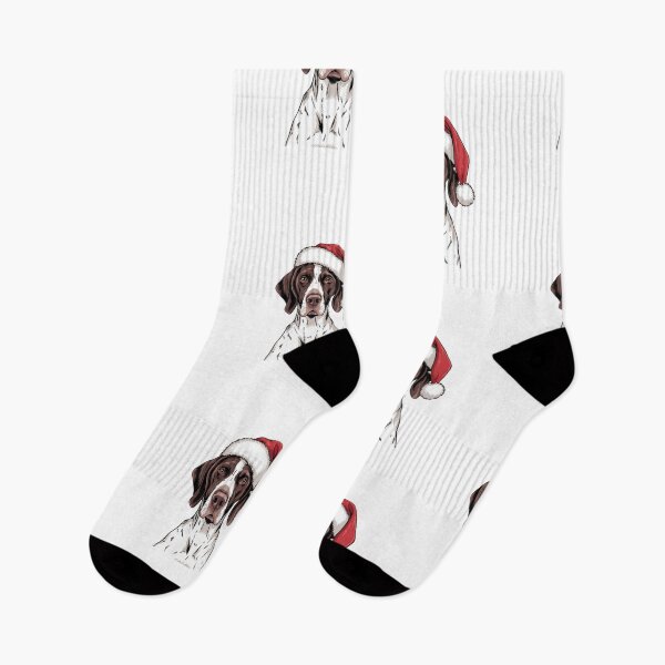 Item preview, German Shorthaired Pointer in Santa Hat  Christmas designed and sold by SOUFIANE1991.