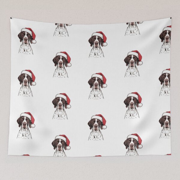 Item preview, German Shorthaired Pointer in Santa Hat  Christmas designed and sold by SOUFIANE1991.