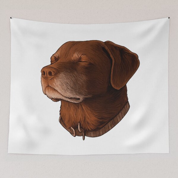 Item preview, Dog Eyes Closed Meme – Funny Labrador Art designed and sold by CleanQuotes.