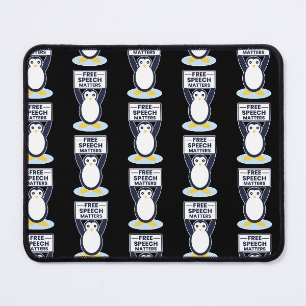 Item preview, Free Speech Matters - Cute Penguin Freedom of Speech Protest Sign designed and sold by Shape Snip Studio.