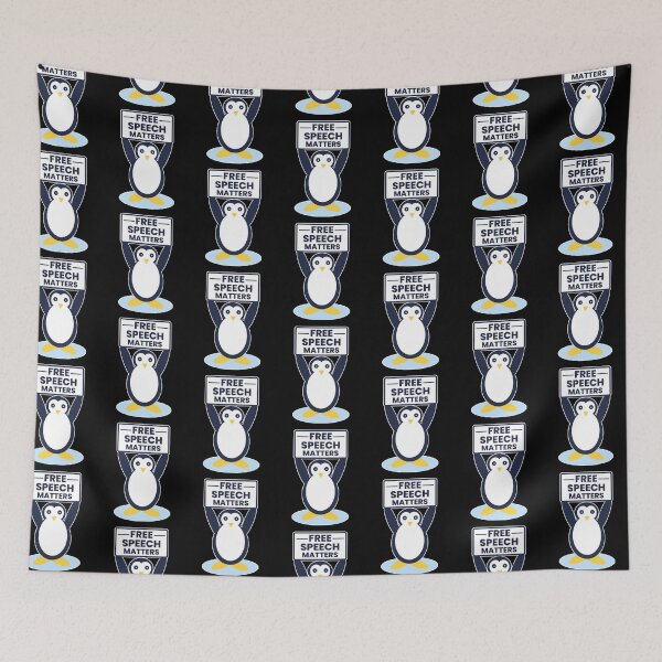 Item preview, Free Speech Matters - Cute Penguin Freedom of Speech Protest Sign designed and sold by Shape Snip Studio.