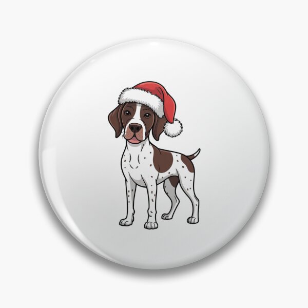 Item preview,  German Shorthaired Pointer in Santa Hat  Christmas designed and sold by SOUFIANE1991.
