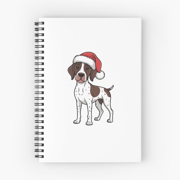 Item preview,  German Shorthaired Pointer in Santa Hat  Christmas designed and sold by SOUFIANE1991.