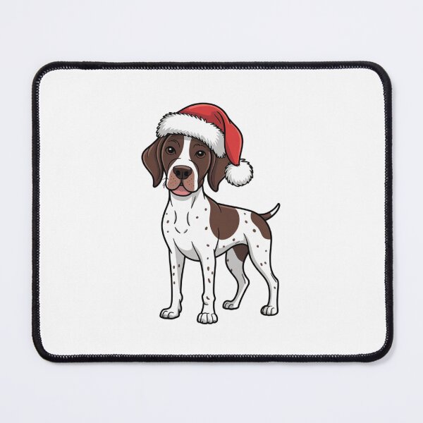 Item preview,  German Shorthaired Pointer in Santa Hat  Christmas designed and sold by SOUFIANE1991.