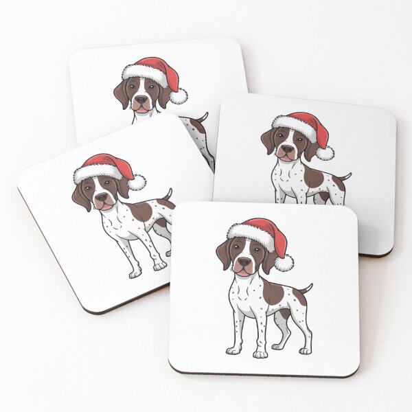 Item preview,  German Shorthaired Pointer in Santa Hat  Christmas designed and sold by SOUFIANE1991.