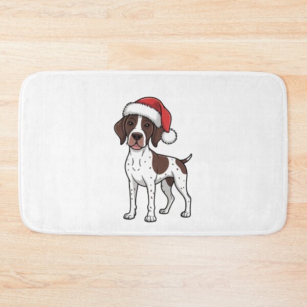 Item preview,  German Shorthaired Pointer in Santa Hat  Christmas designed and sold by SOUFIANE1991.