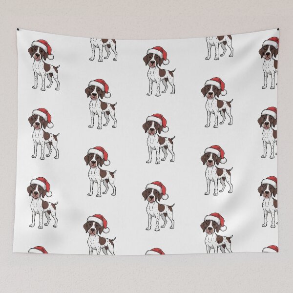 Item preview,  German Shorthaired Pointer in Santa Hat  Christmas designed and sold by SOUFIANE1991.