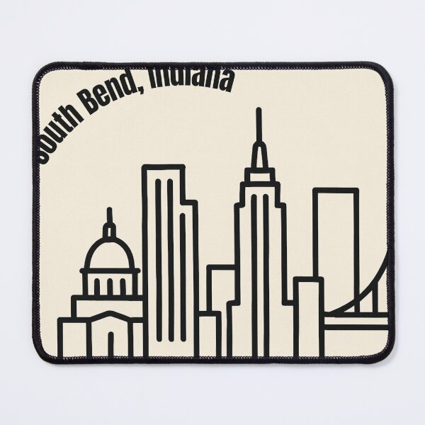 Item preview, South Bend, Indiana Monochrome Cream Background designed and sold by Best City Designs!.